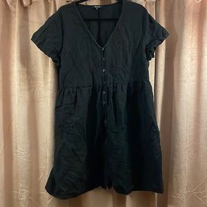 Black linen Madewell dress